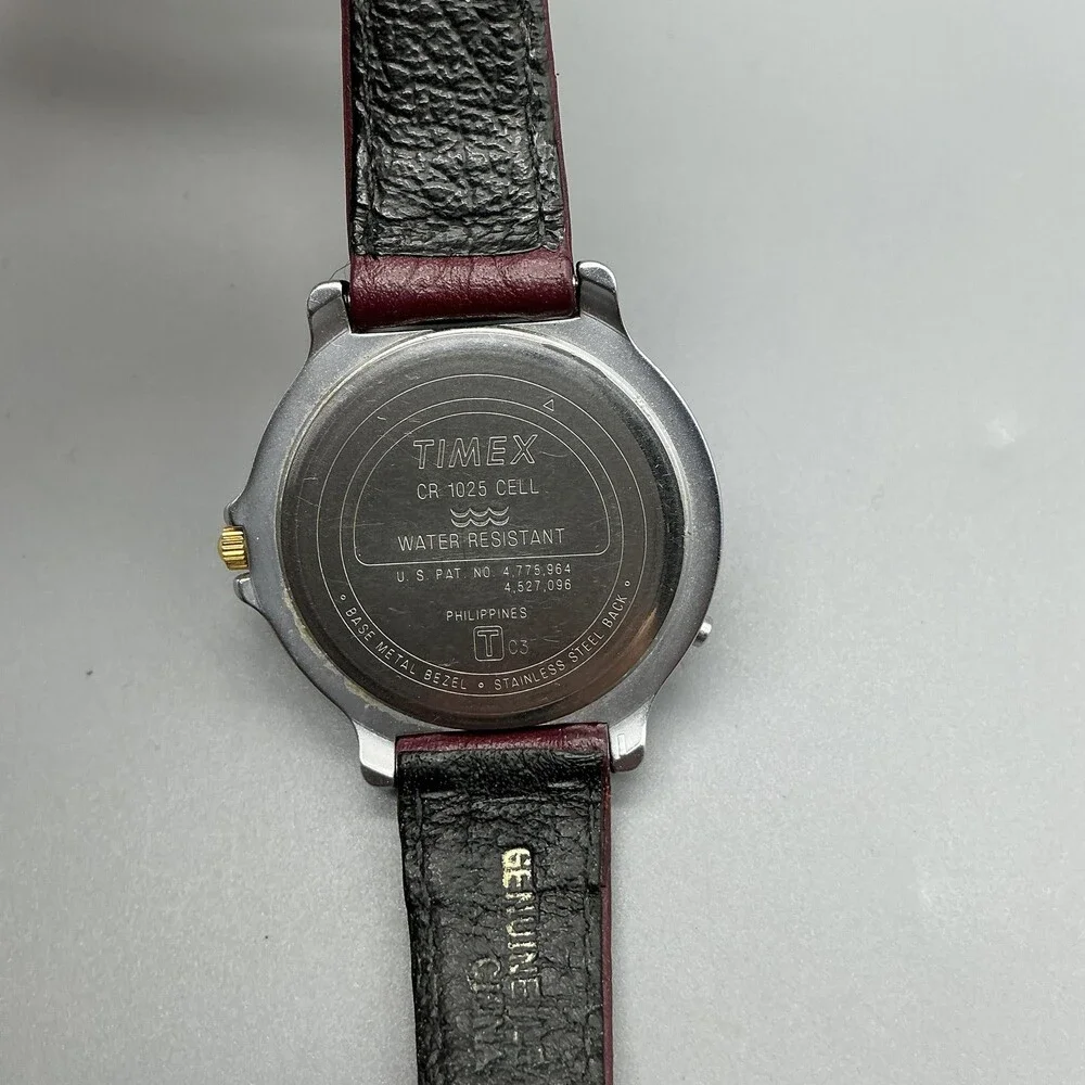 Vintage Timex Indiglo Womens Watch 35mm Silver Tone Rotating Bezel New Battery